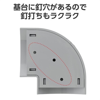 注文コード:06136168 配線カバー モール 接続ユニット 曲ガリ 【 床用モール LD-GA1507MGY 専用 】 - エレコム