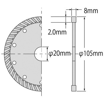 注文コード:06164038 ダイヤモンドホイール”切っ太郎”(乾式) ウェーブタイプ - LOBSTER(ロブスター/エビ印/ロブテックス)