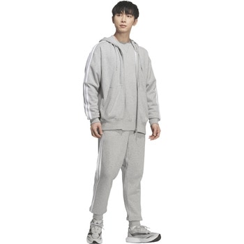 注文コード:06169952,06170058 アディダス エッセンシャルズ プラス ルーズフィット スリーストライプス フレンチテリー フルジップ パーカー adidas - アディダス