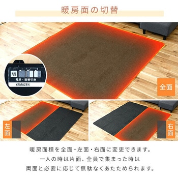 注文コード:06171336,06171458 電気カーペット&フェイクファー カバーセット ホットカーペット - YAMAZEN(山善)