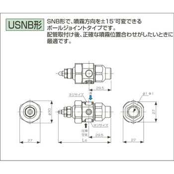 注文コード:06188048,06188556,06188678,06190568 微霧発生2流体ノズル 小噴量空円錐 BIMKシリーズ(液加圧タイプ) - いけうち
