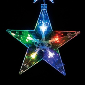 注文コード:06208111 クリスマスイルミネーション LED6連スターカーテンライト 61球 幅155×高さ73cm - ストア・エキスプレス
