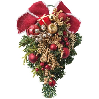 注文コード:06208278 クリスマス リボンスワッグ 高さ30cm - ストア・エキスプレス