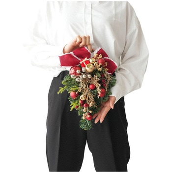 注文コード:06208278 クリスマス リボンスワッグ 高さ30cm - ストア・エキスプレス