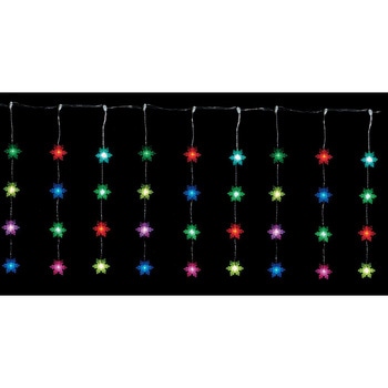 注文コード:06208357 クリスマスイルミネーション LED20連ミニスノーフレイクカーテンライト 幅380cm×高さ70cm - ストア・エキスプレス