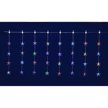 注文コード:06209258 クリスマスイルミネーション LED20連スターカーテンライト 幅350×高さ70cm - ストア・エキスプレス
