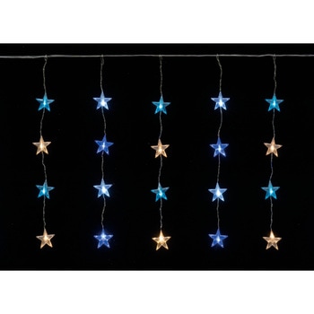 注文コード:06209477 クリスマスイルミネーション LED20連スターカーテンライト 幅350×高さ70cm - ストア・エキスプレス