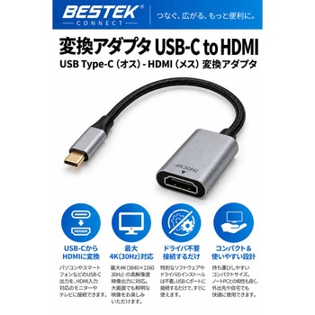 注文コード:06222716 変換アダプタ USB-C to HDMI - BESTEK
