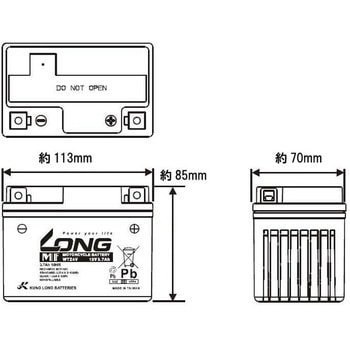 注文コード:06299451 バッテリー 12V/4Ah 50CCA 液注入済 - LONG