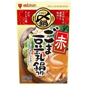 注文コード:06569818 ミツカン 〆まで美味しいごま豆乳鍋つゆ赤 750gx12 ミツカン
