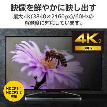 注文コード:06671020 USB Type-C - HDMI 変換ケーブル ( USB-C プラグ to HDMIプラグ ) 4K 60Hz - エレコム