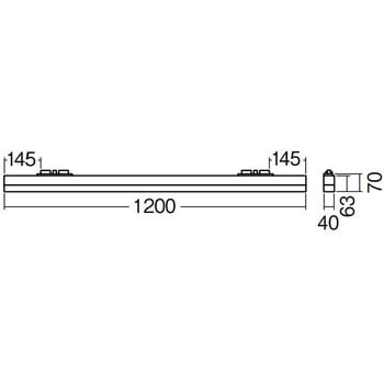 注文コード:06759686 配線ダクト取付型 LED ベースライト sBシリーズ低光束タイプ L1200タイプ 非調光 - Panasonic(パナソニック)