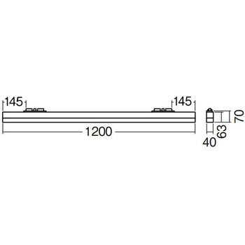 注文コード:06764550 配線ダクト取付型 LED ベースライト sBシリーズ低光束タイプ L1200タイプ 非調光 - Panasonic(パナソニック)