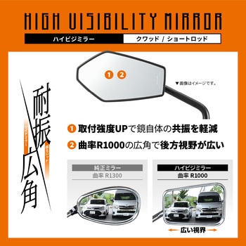 注文コード:06767000,06766869,06766842,06766860 ハイビジミラー ショートロッド QUALINE - DAYTONA(デイトナ)
