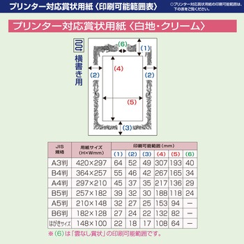 注文コード:06767490,06767718 賞状用紙 プリンター対応 - タカ印(ササガワ)