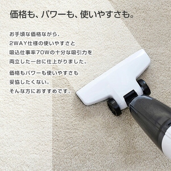 注文コード:06798186 2WAYスティック&ハンディクリーナー - YAMAZEN(山善)