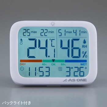 注文コード:06824226 日時機能付き デジタル温湿度計 1個 - アズワン
