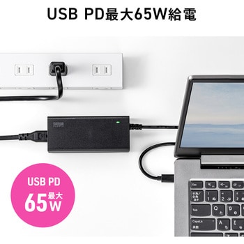 注文コード:06834979 AC充電器 USB PD対応 PD65W - サンワサプライ