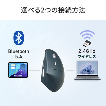 注文コード:06835198 ブルーLEDマウス Bluetooth/ワイヤレス 静音エルゴノミクス - サンワサプライ