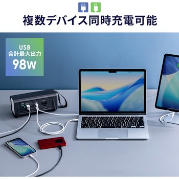 注文コード:06835250 モバイルバッテリー USB PD対応 AC100W/PD65W - サンワサプライ