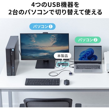 注文コード:06835408 USB切替器 USB 5Gbps 手元スイッチ付き - サンワサプライ