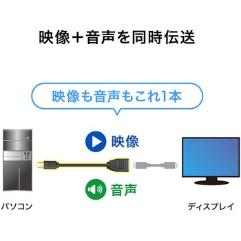 注文コード:06835460 変換ケーブル Mini DisplayPort - サンワサプライ