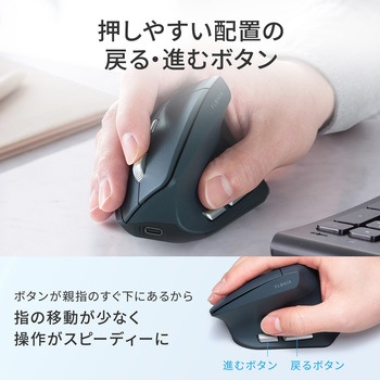 注文コード:06835591 ブルーLEDマウス Bluetooth 5.4 軽量静音エルゴノミクス - サンワサプライ