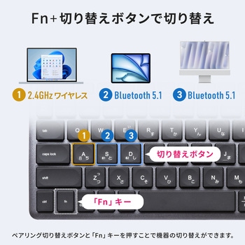 注文コード:06835688 キーボード Bluetooth/ワイヤレス USB - サンワサプライ