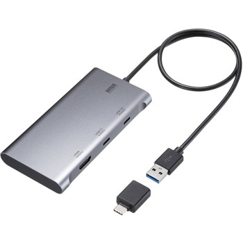 注文コード:06835706 USB変換アダプタ USB3.2/USB3.2 TypeC-HDMI 4K対応3画面出力 - サンワサプライ