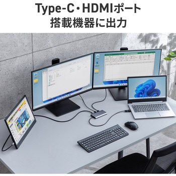 注文コード:06835706 USB変換アダプタ USB3.2/USB3.2 TypeC-HDMI 4K対応3画面出力 - サンワサプライ