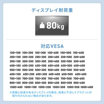 注文コード:06835801 液晶ディスプレイスタンド 60~100型対応 - サンワサプライ