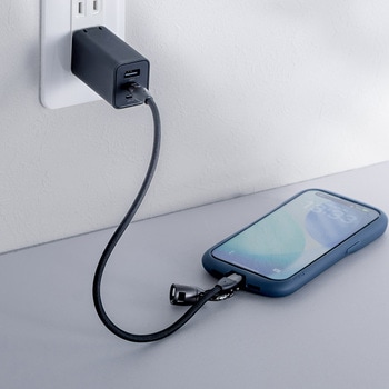 注文コード:06836047 USB TypeCケーブル ハンドストラップ型 PD240W対応 - サンワダイレクト