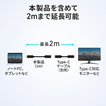 注文コード:06836212 USB TypeC延長ケーブル USB 5Gbps PD100W対応 - サンワダイレクト