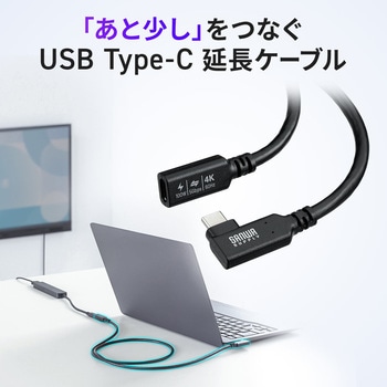 注文コード:06836406 USB TypeC延長ケーブル USB 5Gbps PD100W対応 - サンワダイレクト