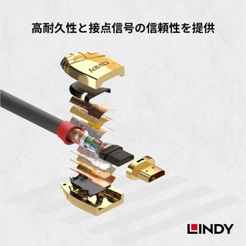注文コード:06836720 LINDY GOLD LINE HDMI 2.0 Type-Aケーブル - LINDY