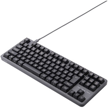 注文コード:06846739 メカニカルキーボード 有線 テンキーレス 静音 赤軸 リニア コンパクト 日本語配列 USB-C接続 AI起動キー - エレコム