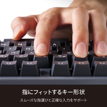 注文コード:06846739 メカニカルキーボード 有線 テンキーレス 静音 赤軸 リニア コンパクト 日本語配列 USB-C接続 AI起動キー - エレコム