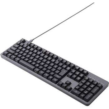 注文コード:06846748 メカニカルキーボード 有線 フルサイズ 静音 赤軸 リニア テンキー付き 日本語配列 USB-C接続 - エレコム