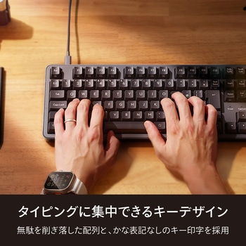 注文コード:06846748 メカニカルキーボード 有線 フルサイズ 静音 赤軸 リニア テンキー付き 日本語配列 USB-C接続 - エレコム