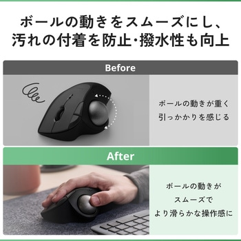 注文コード:06846757 トラックボール メンテナンスキット 滑りをよくする スムーズ操作 速乾 摩擦軽減 防汚 フッ素コーティング - エレコム