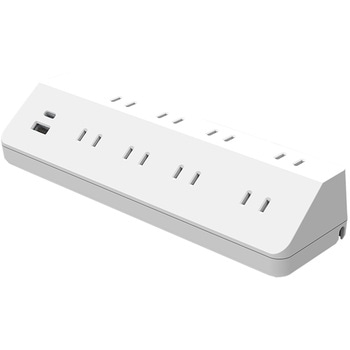 注文コード:06847247 電源タップ 延長コード USB付き 8個口 急速充電 PD20W マグネット L字プラグ スリム - TOPLAND