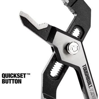 注文コード:06864616 Vジョー型QUICKSETウォーターポンププライヤー 10in - TOUGH BUILT