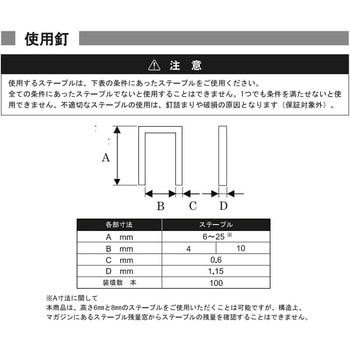 注文コード:06864982 エアステプラー 4-10W - アネスト岩田