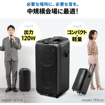 注文コード:06866829 拡声器スピーカー ワイヤレス ワイヤレスマイク付き - サンワダイレクト