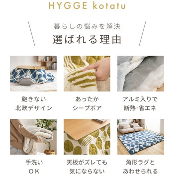 注文コード:06877241 アルミシート入り 蓄熱こたつ布団 約210x170 楕円形 オーバル デルタ柄 ネイビー - 萩原