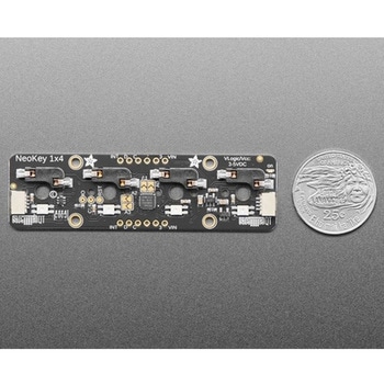 STEMMA QT/Qwiic互換 MX互換スイッチ用 NeoKey 1x4 I2C ソケット基板(NeoPixel付き) Adafruit