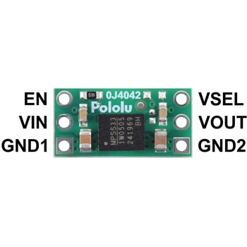 注文コード:06929698 絶縁型DC-DCコンバータ(MIE1W0505BGLVH、5V/3.3V、200mA) - Pololu