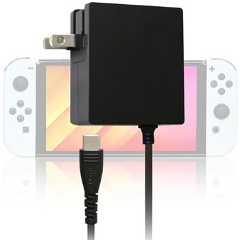 注文コード:07027646 Switch用ドック対応AC充電器1.5m ブラック - ALLONE