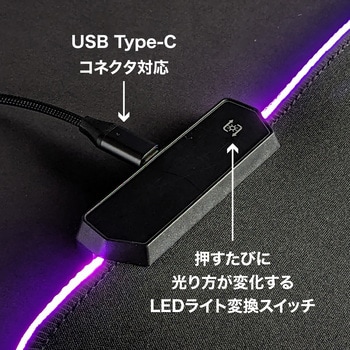 注文コード:07027872 LEDデスクマット ブラック - ALLONE