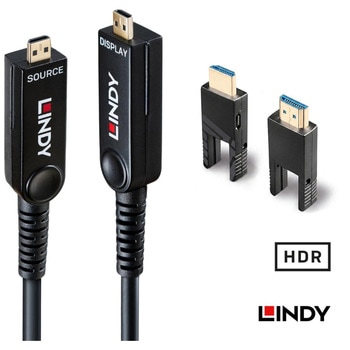 注文コード:07029412 LINDY HDMI 8K@60Hz LSZH AOCハイブリッド光ファイバーケーブル - LINDY
